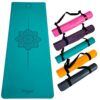 DIVASYA Premium Yogamatte rutschfest: Naturkautschuk rutschfest & japanische professional grip OberflÃ¤che | 185x68x0,45cm | Tragegurt | 4,5mm dicke Yoga Matte rutschfest | schadstofffrei