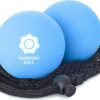 Massageball 2er Set aus Naturkautschuk inkl. Netz – 2 x MassagebÃ¤lle je 6,3 cm / 7,2 cm, angenehm nachgiebig, perfekt fÃ¼r Faszien- und Selbstmassage