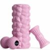 Faszienrolle, Faszienrollen Set mit Faszienrolle mit 3D-Textur-Massage/Faszienrolle klein/Faszienball, EVA Foam Roller fÃ¼r Yoga, Pilates, Tiefe Muskelmassage (Rosa)