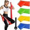 Latex WiderstandsbÃ¤nder Original Set, 4 IntensitÃ¤ten Fitness Bands, âGymnastikband Trainingsband FitnessbÃ¤nder Set fÃ¼r Pilates Yoga Krafttraining