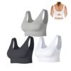 SEGRILA Damen Sport BH Set Gerippter Ohne BÃ¼gel Yoga Bustier Gepolsterter Fitness Training