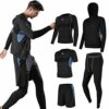 Superora Fitness Kleidung Set 5 stÃ¼ck mÃ¤nner Athletic Fitness Sport Anzug