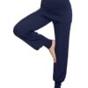 Terecey Damen Yogahose mit Rock Lang Freizeithose Modal Harem Yoga Pilates Hosen High Waist Dance Pumphose Haremhose