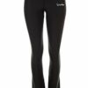 WINSHAPE Damen Boot Cut Leggings Damen Functional Boot Cut Leggings Bcl102, Schwarz, Slim Style, Fitness Freizeit Sport Yoga Workout