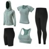 ZETIY 5 StÃ¼ck Damen Fitness Trainingsanzug Yoga Set, Sportbekleidung Pilates Sportbekleidung Tennisbekleidung Laufbekleidung fÃ¼r Gym Fitness Jogging